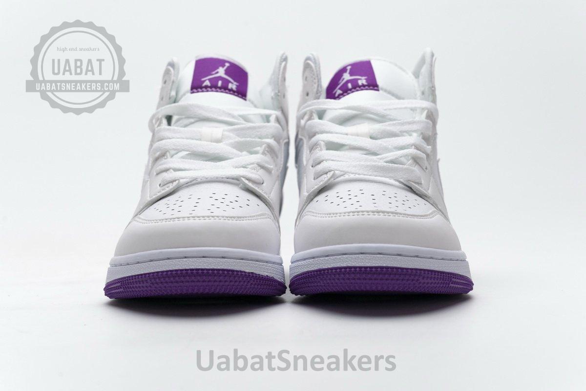 555112-100 Air Jordan 1 Mid SE White Fuchsia Blast - Image 5