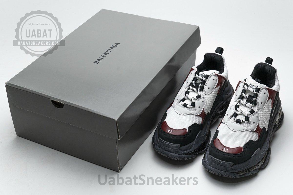 541624 W09O1 2268 Balenciaga Triple S Black Brown Red - Image 3