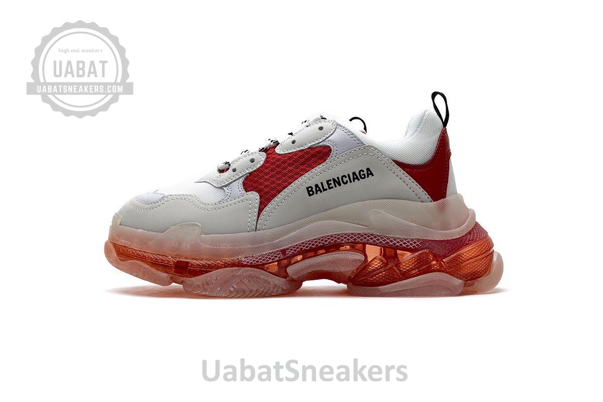 544351 W09E1 4552 Balenciaga Triple S White Red