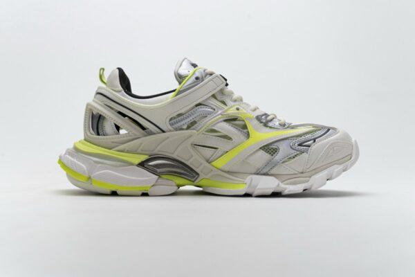 568515 W2ON3 9073 Blenciaga Track 2 Sneaker White Fluo Yellow - Image 8