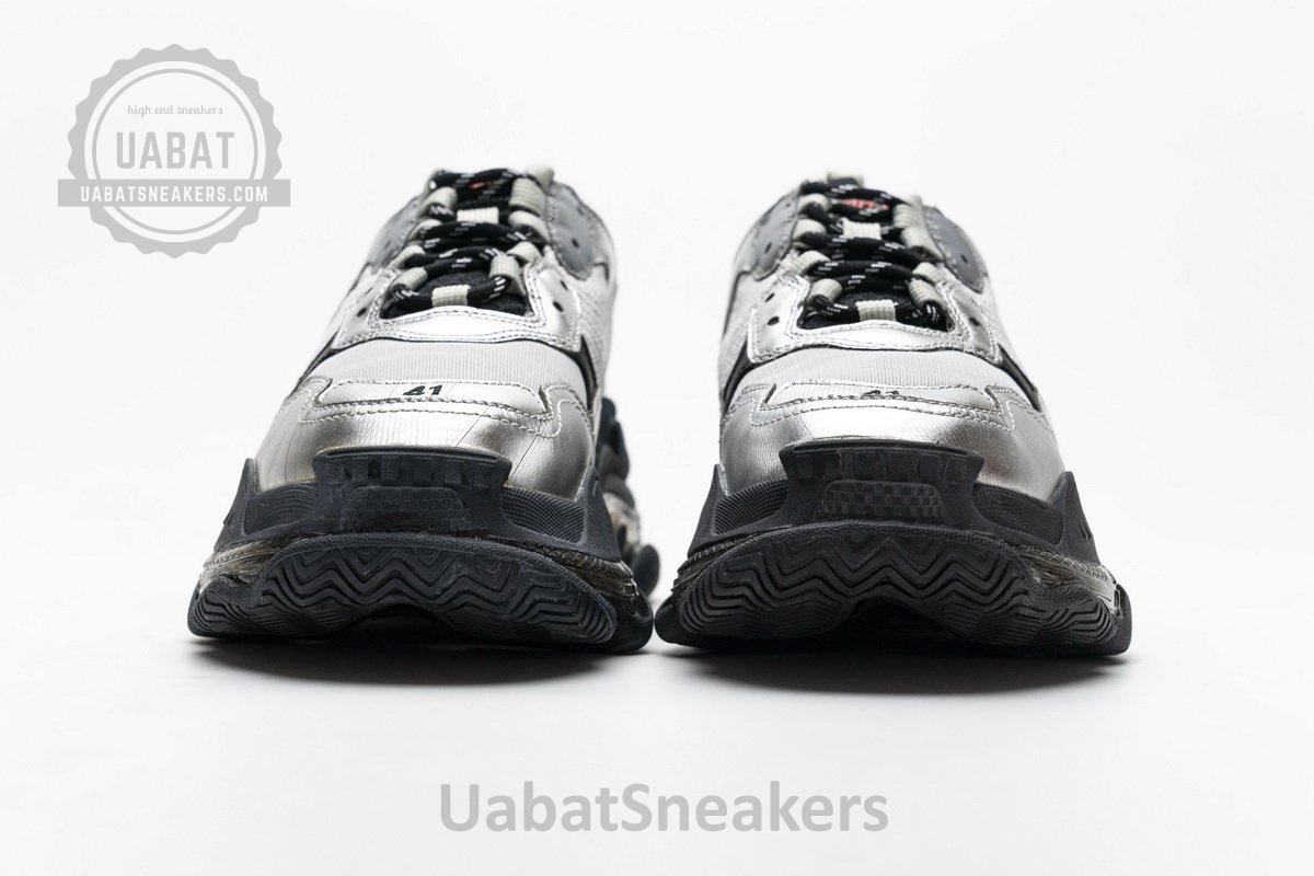 541624 W09E1 7320 Balenciaga Triple S Black Silver2 - Image 5