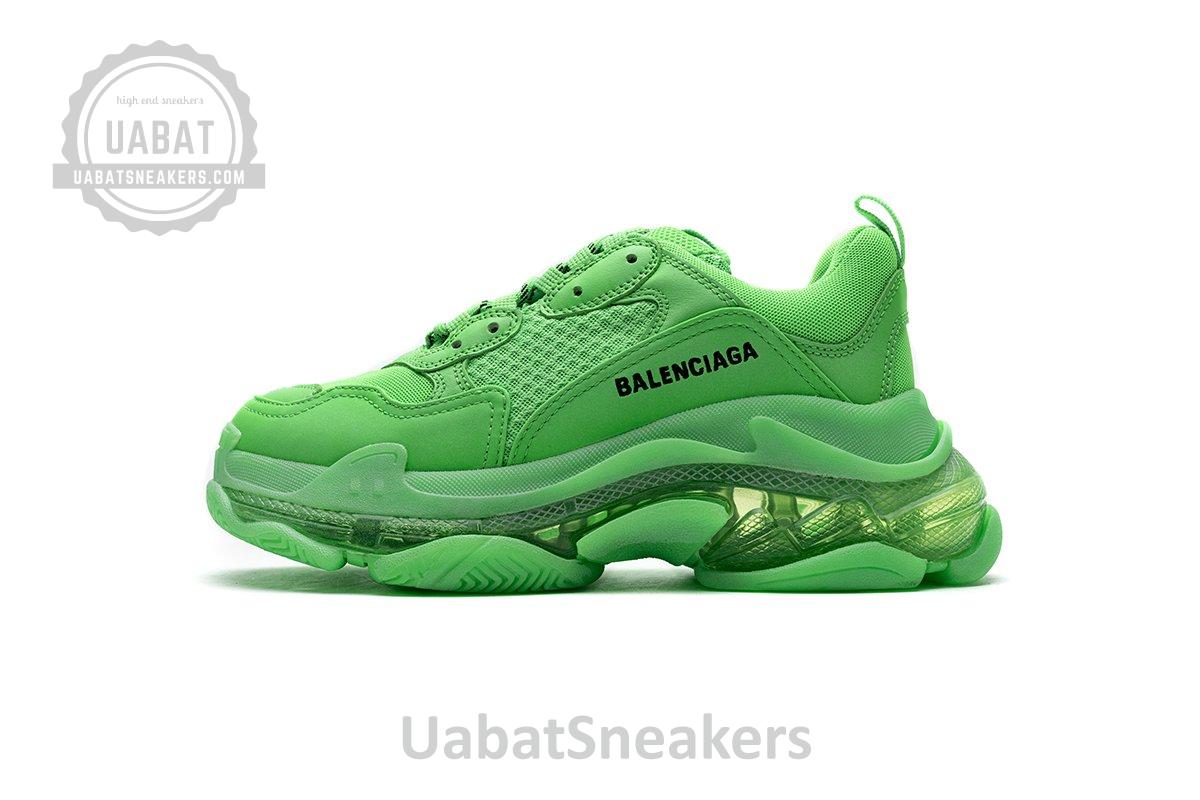 544351 W09OL 3801 Balenciaga Triple S Fluo Green