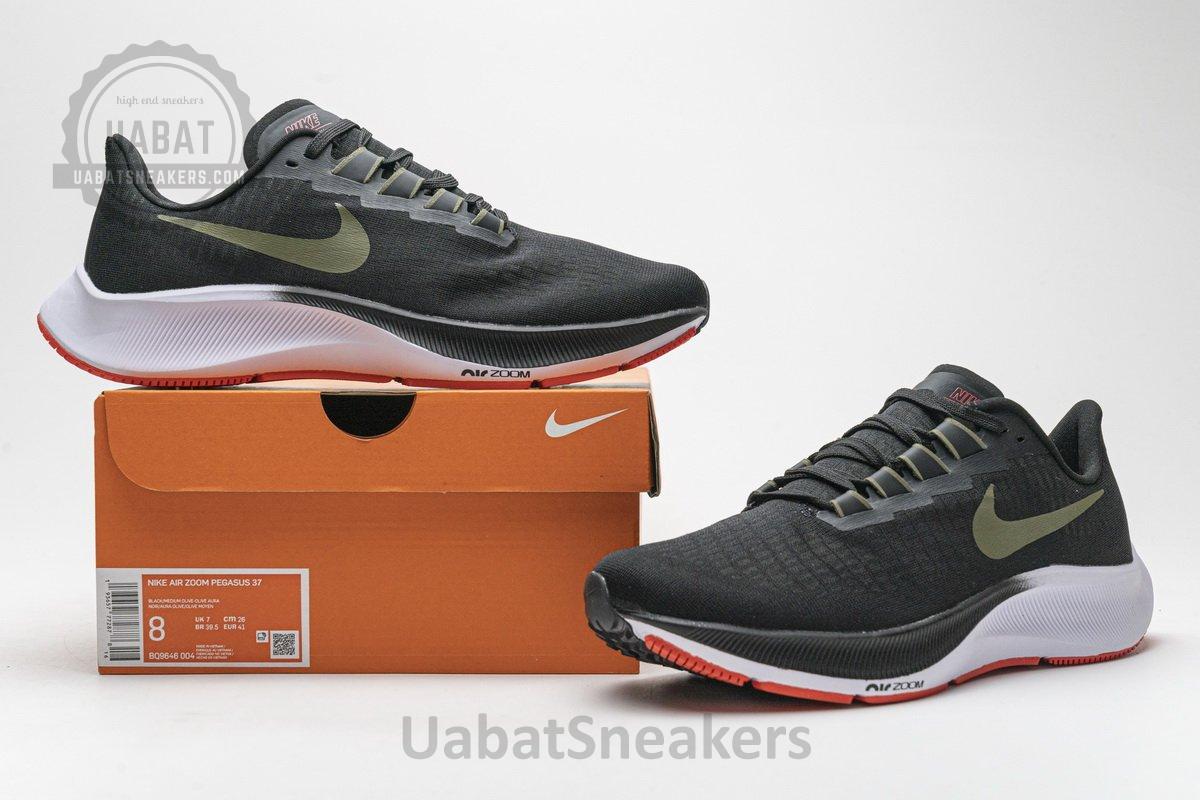 BQ9646-004 Nike Air Zoom Pegasus 37 Black Medium Olive Aqua - Image 2