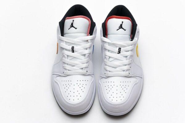 CW7009-100 Air Jordan 1 Low White Multi-Color - Image 4