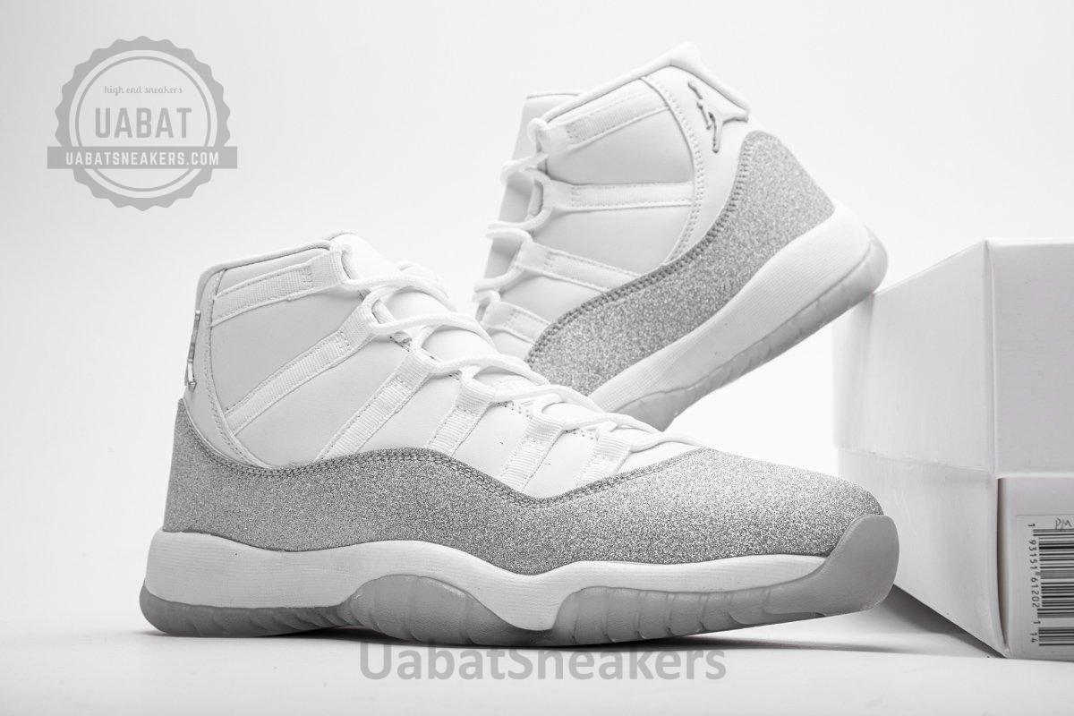 AR0715-100 WMNS Air Jordan 11 Retro White Metallic Silver - Image 3