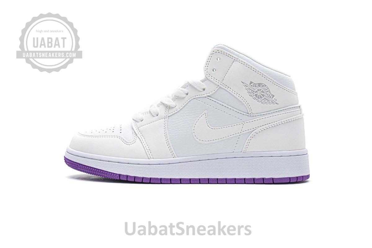 555112-100 Air Jordan 1 Mid SE White Fuchsia Blast