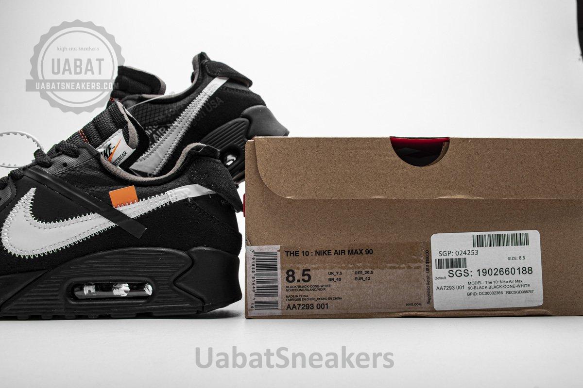 AA7293-001 Off-White x Nike Air Max 90 “All Black” - Image 11