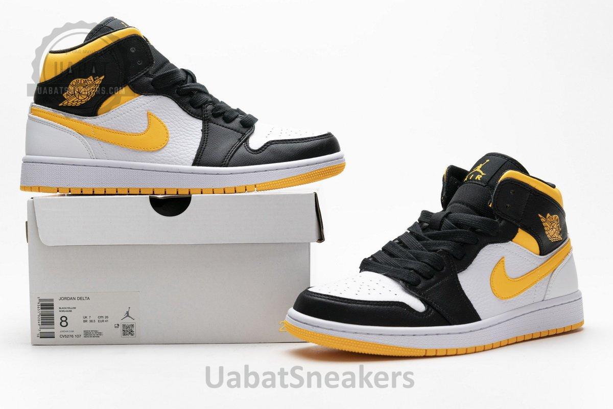 CV5276-107 Air Jordan 1 Mid SE Laser Orange Black - Image 2