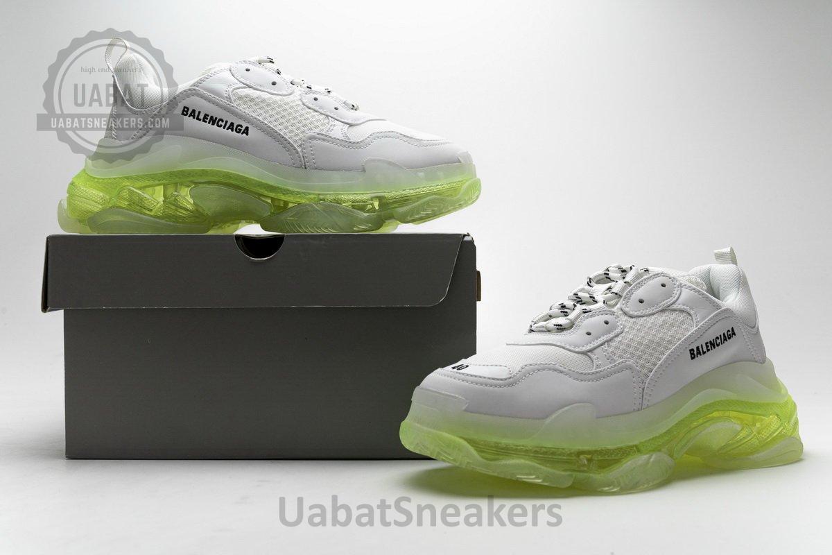 544351 W09E1 1331 Balenciaga Triple S White Green - Image 3
