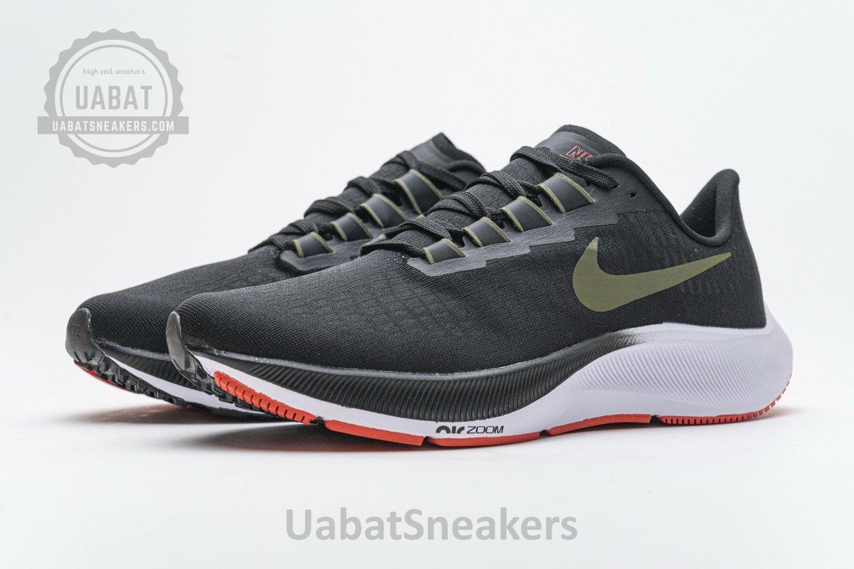 BQ9646-004 Nike Air Zoom Pegasus 37 Black Medium Olive Aqua - Image 6