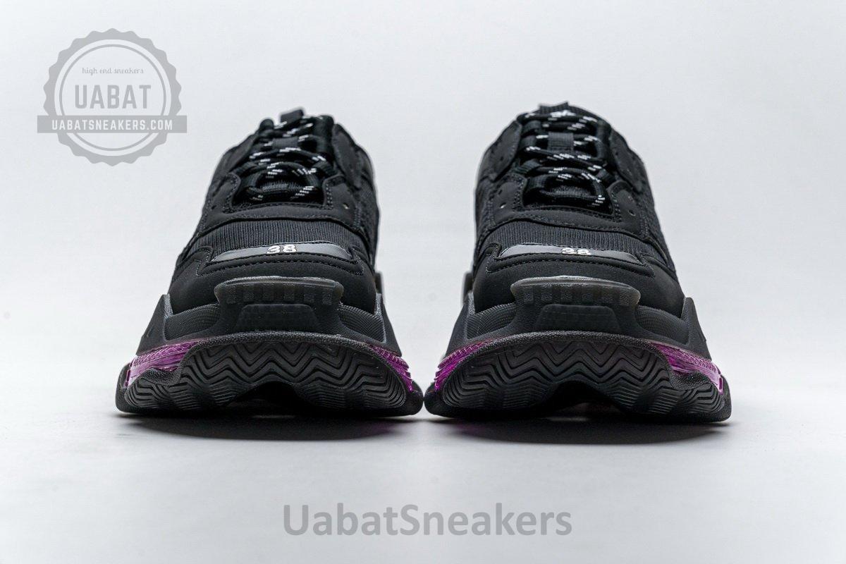 544351 W09O1 0829 Balenciaga Triple S Black Plum Red - Image 5