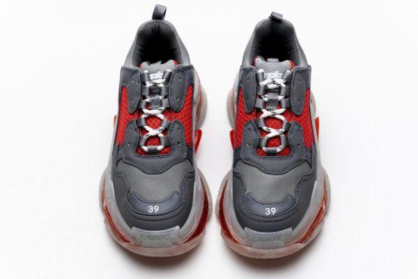 544351 W09O1 2262 Balenciaga Triple S Grey Red - Image 7