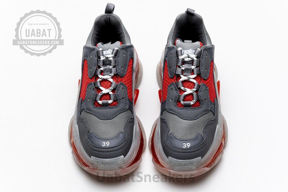 544351 W09O1 2262 Balenciaga Triple S Grey Red - Image 7