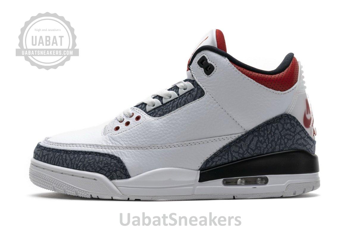 CZ6431-100 Air Jordan 3 Retro Fire Red Denim