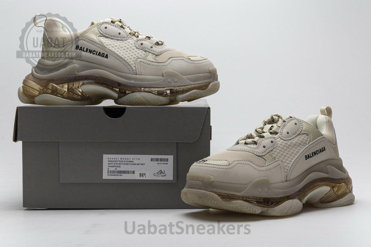 544351 W09O1 2178 Balenciaga Triple S Champagne - Image 2