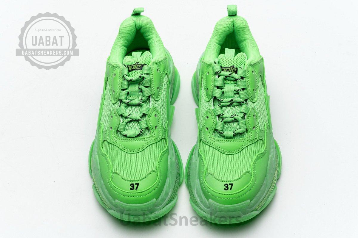544351 W09OL 3801 Balenciaga Triple S Fluo Green - Image 4