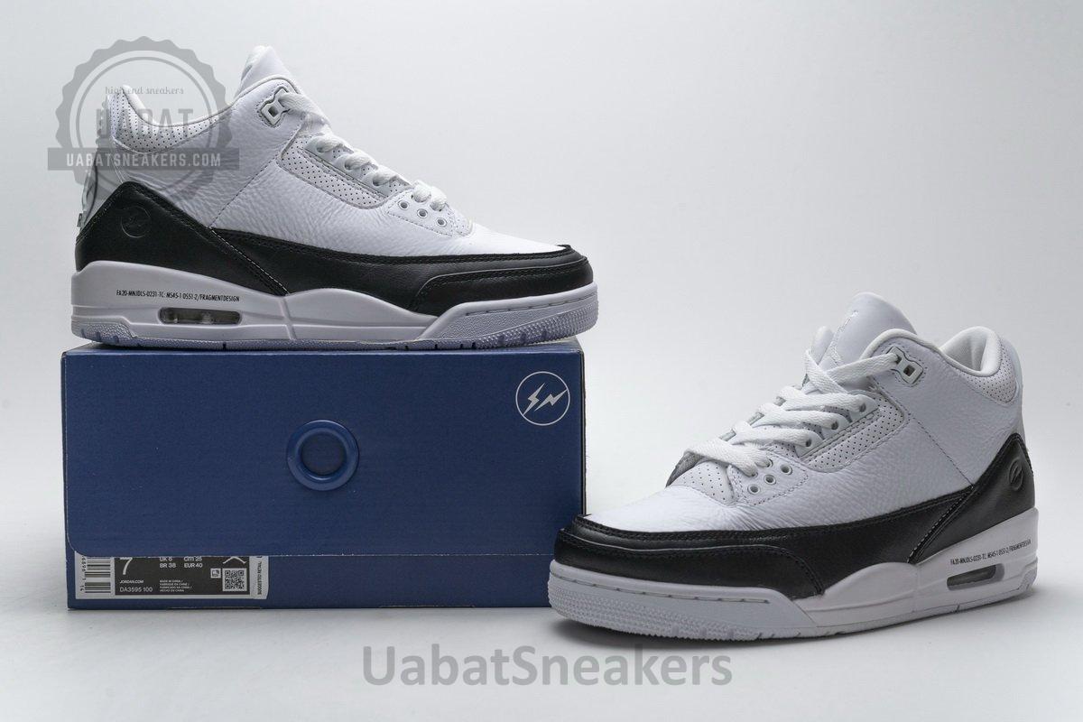 DA3595-100 Fragment Design x Air Jordan 3 Black White - Image 2