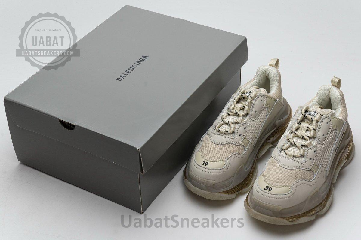 544351 W09O1 2178 Balenciaga Triple S Champagne - Image 3