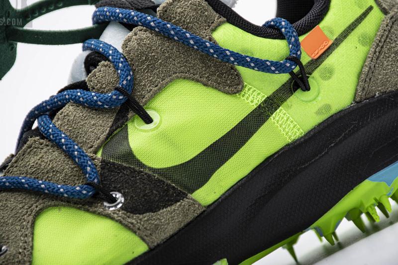 OFF WHITE X Nike Zoom Terra Kiger 5 White Electric Green CD8179-300 - Image 3