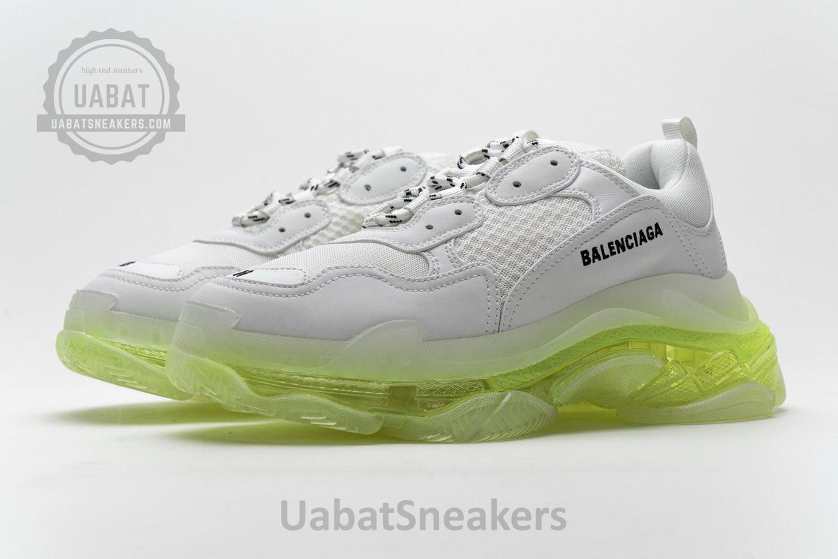 544351 W09E1 1331 Balenciaga Triple S White Green - Image 7