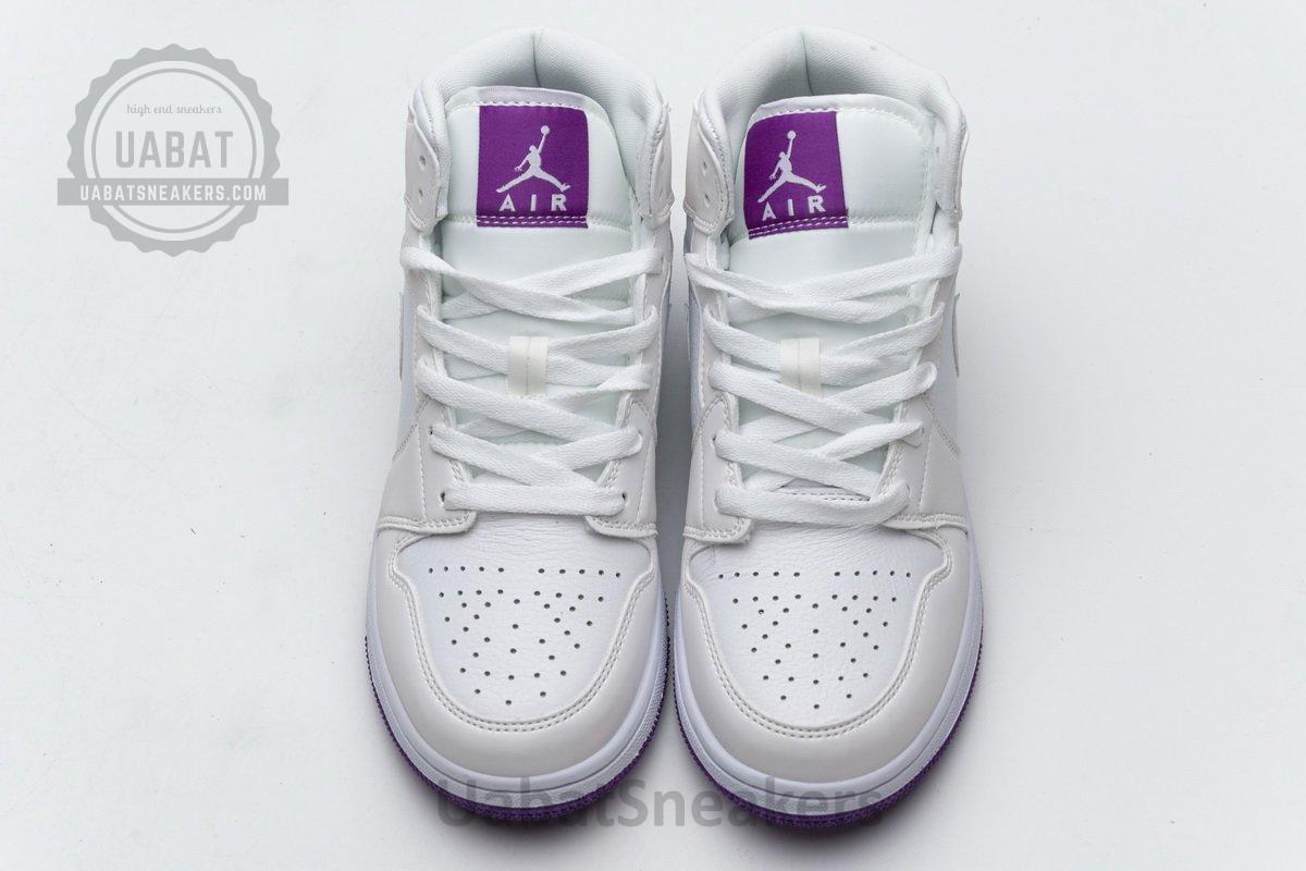 555112-100 Air Jordan 1 Mid SE White Fuchsia Blast - Image 4