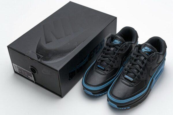 CJ7197-002 Undefeated x Nike Air Max 90 Black Blue Fury - Image 3