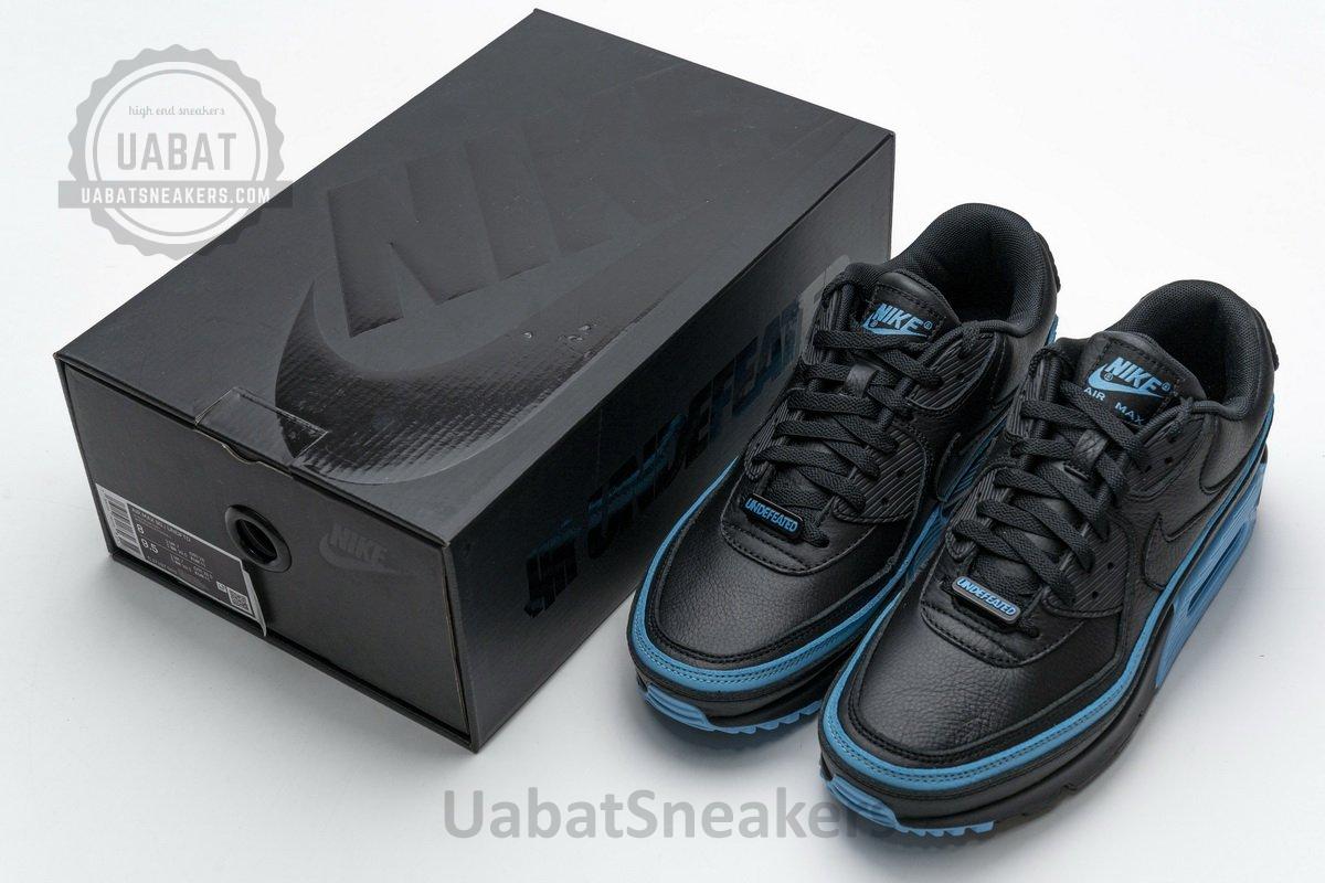 CJ7197-002 Undefeated x Nike Air Max 90 Black Blue Fury - Image 3