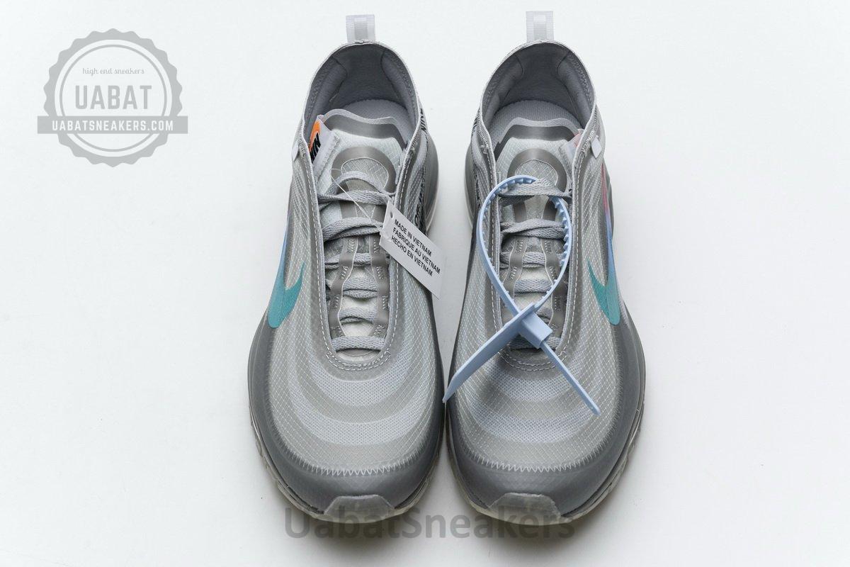 AJ4585-101 Off-White x Nike Air Max 97 Wlolf Grey Menta - Image 4
