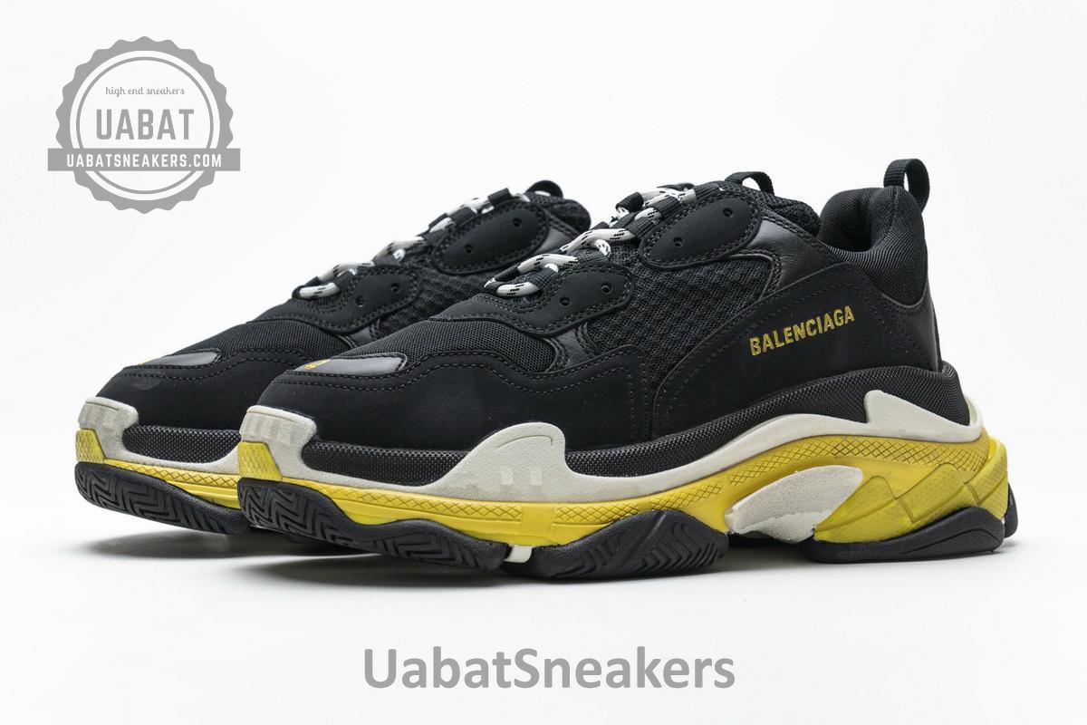 483513 W06E1 1078 Balenciaga Triple S Black Yellow - Image 7