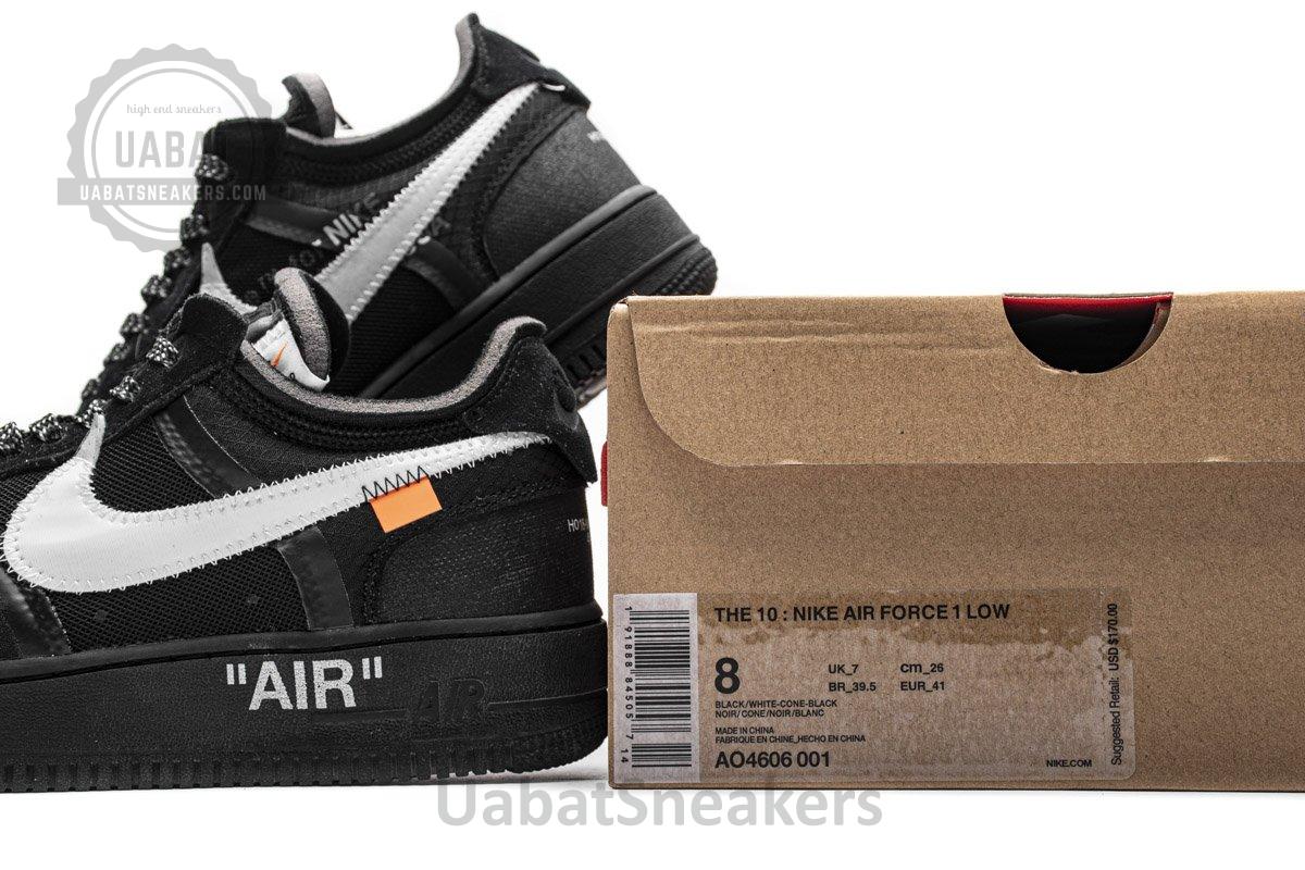 AO4606-001 OFF White X Air Force 1 Low Black - Image 2