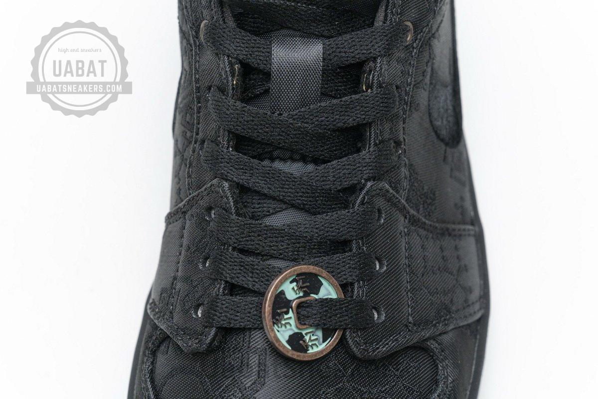 CU2804-300 Edison Chen x Air Jordan 1 Mid “Fearless Black” - Image 11