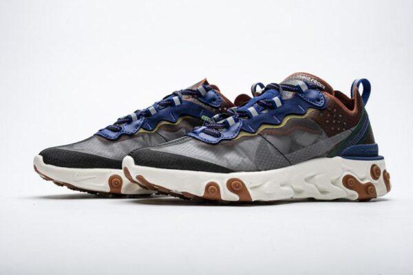 Nike React Element 87 MossBlackDeep Royal Blue AO1090-200 - Image 6