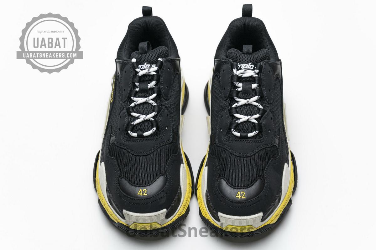 483513 W06E1 1078 Balenciaga Triple S Black Yellow - Image 6
