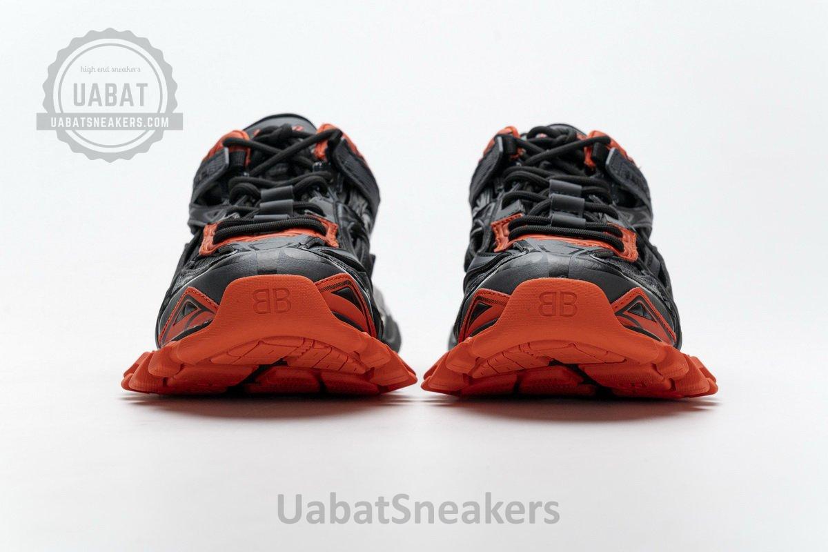 570391 W2GN1 2002 Blenciaga Track 2 Sneaker Dark Grey Orange - Image 5