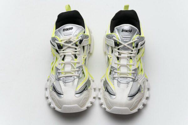 568515 W2ON3 9073 Blenciaga Track 2 Sneaker White Fluo Yellow - Image 4