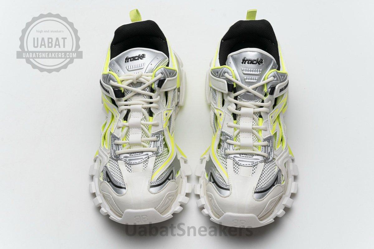 568515 W2ON3 9073 Blenciaga Track 2 Sneaker White Fluo Yellow - Image 4