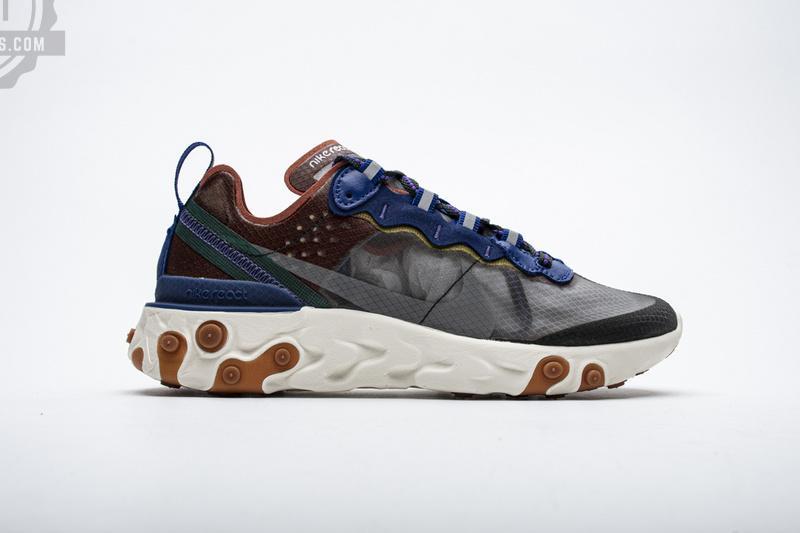 Nike React Element 87 MossBlackDeep Royal Blue AO1090-200 - Image 7