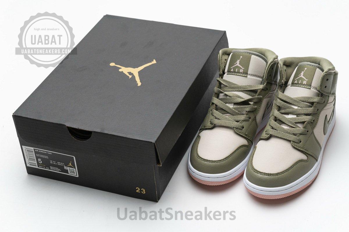 555112-225 Air Jordan 1 Mid GS Trooper Bleached Coral - Image 3