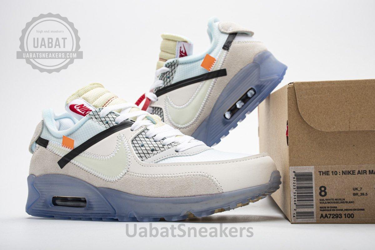 AA7293-100 Off-White x Nike Air Max 90 “All White” - Image 8