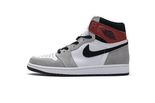 555088-126 Air Jordan 1 High Smoke Grey Red
