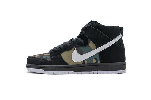 BQ6826-001 Nike SB Dunk High Pro Camo Black