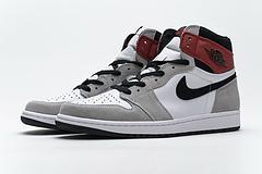 555088-126 Air Jordan 1 High Smoke Grey Red - Image 3