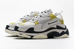 483513 W06E2 6890 Balenciaga Triple S White Yellow - Image 9