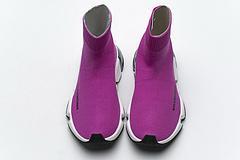 Balenciaga Speed Clear Sole Sneaker Fuchsia White - Image 4