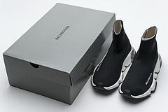 Balenciaga Speed Clear Sole Sneaker Black White - Image 4