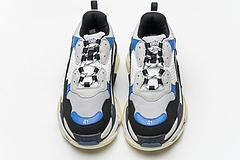 541624 W06E2 7080 Balenciaga Triple S Black Grey Blue - Image 9
