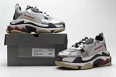 541624 W06E2 7320 Balenciaga Triple S Grey Silver - Image 6