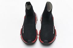 Balenciaga Speed Clear Sole Sneaker Black Red - Image 3