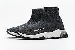 Balenciaga Speed Clear Sole Sneaker Black Silver - Image 4