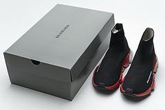 Balenciaga Speed Clear Sole Sneaker Black Red - Image 5